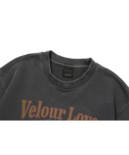 LOVE PIGMENT SWEATSHIRT SMOKE BLACK