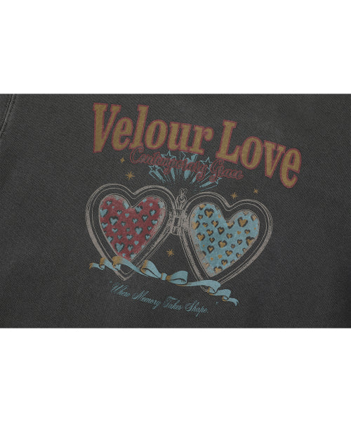 LOVE PIGMENT SWEATSHIRT SMOKE BLACK
