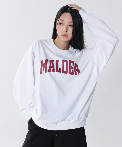 HEAVY COTTON ARCH OVERFIT SWEATSHIRT - 2 COLORS WHITE
