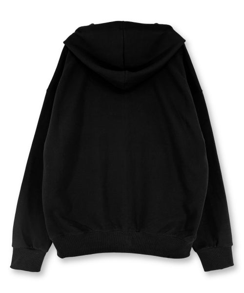 TEE CROSS HOODIE - 3 COLORS BLACK