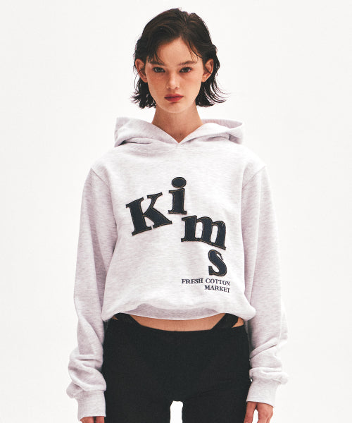 MESSY DENIM APP HOODIE - 2 COLORS GREY