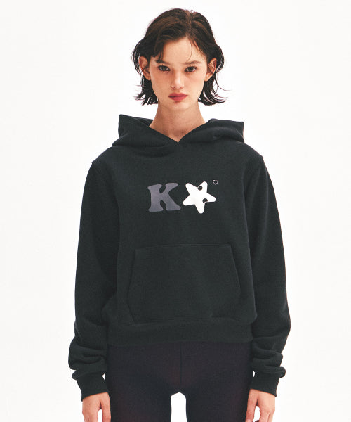 K ALPHA LOGO HOODIE - 3 COLORS BLACK