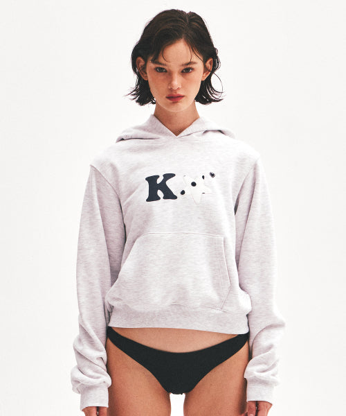 K ALPHA LOGO HOODIE - 3 COLORS GREY