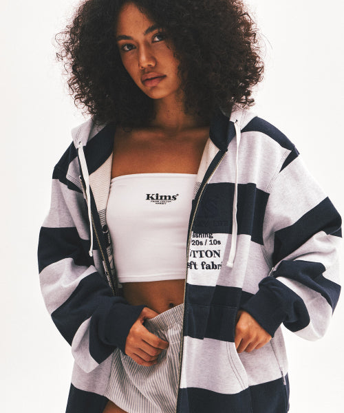 KIMS STRIPE ZIP HOODIE - 3 COLORS NAVY