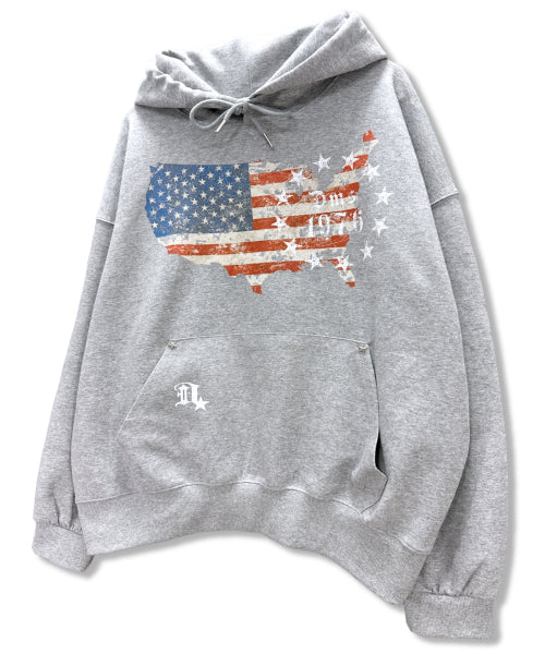 TEE HOODIE - 2 COLORS GREY