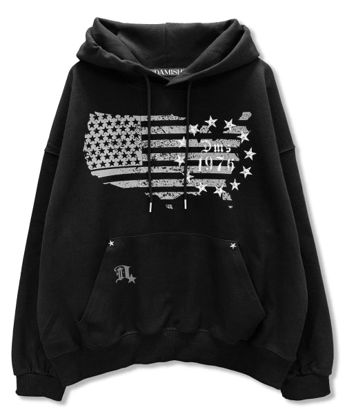 TEE HOODIE - 2 COLORS BLACK