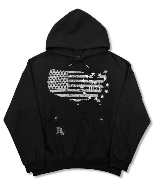 TEE HOODIE - 2 COLORS BLACK