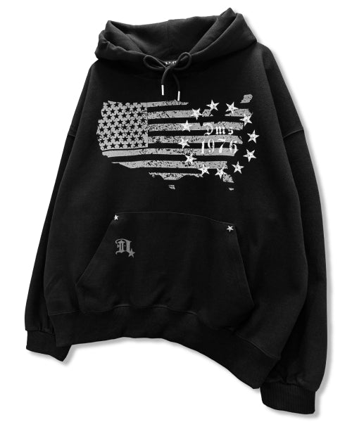 TEE HOODIE - 2 COLORS BLACK