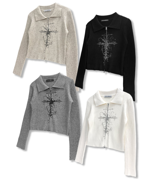 CROSS KNIT - 4 COLORS BLACK