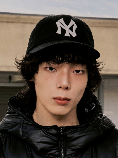 Q FIT UNSTRUCTURED BALL CAP NY #KARINA同款! BLACK