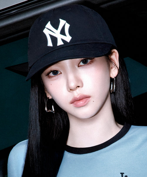 Q FIT UNSTRUCTURED BALL CAP NY #KARINA同款! BLACK