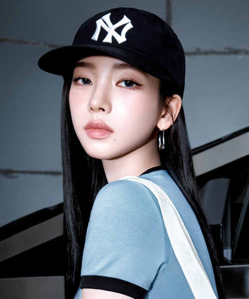 Q FIT UNSTRUCTURED BALL CAP NY #KARINA同款! BLACK