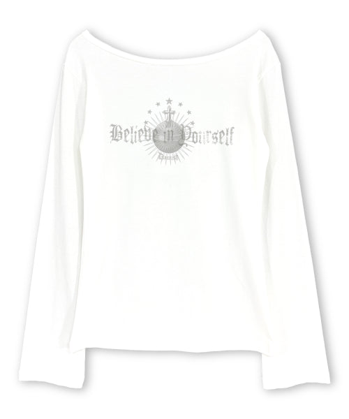 LETTERING SLEEVE LONG IVORY