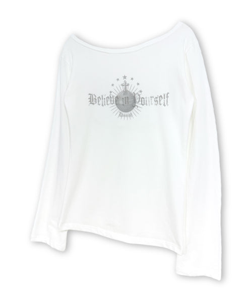 LETTERING SLEEVE LONG IVORY