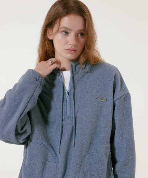 FLEECE ANORAK SWEATSHIRT SKY BLUE