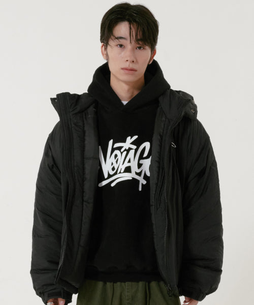LIGHT HOOD PADDED JACKET - 2 COLORS BLACK