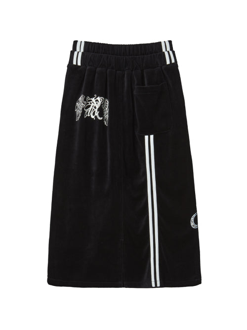 VELVET GRAPHIC SKIRT