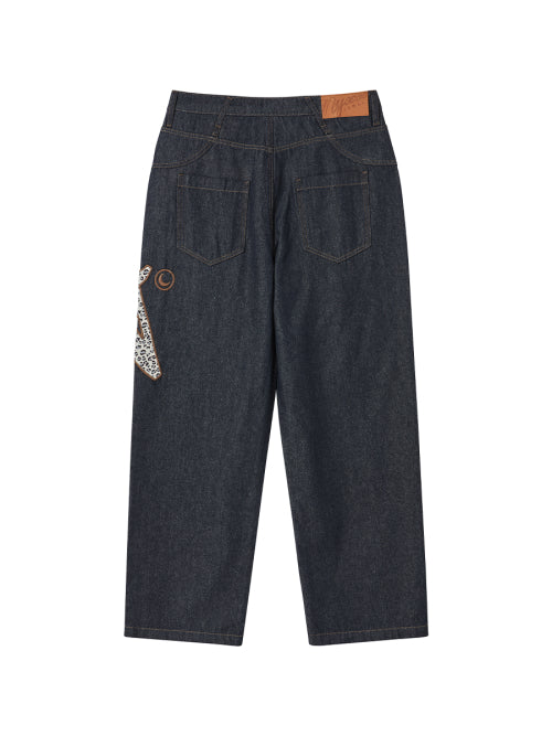 LETTER N DENIM PANTS