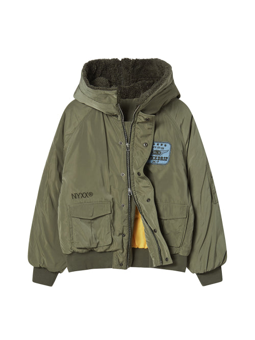 SLIDE BOMBER JACKET KHAKI - 2 COLORS