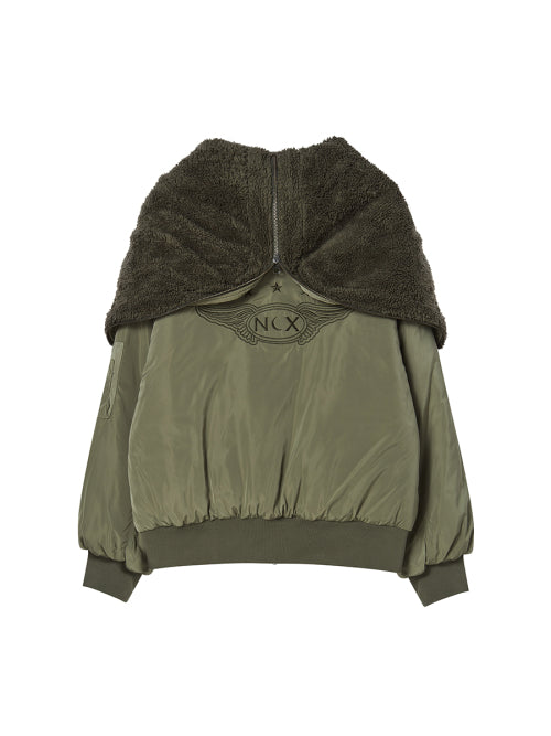 SLIDE BOMBER JACKET KHAKI - 2 COLORS