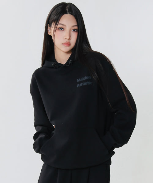 DOUBLE KNIT SPREAD HOODIE BLACK