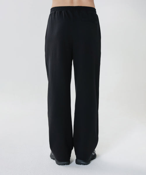 DOUBLE KNIT SPREAD SWEAT PANTS BLACK