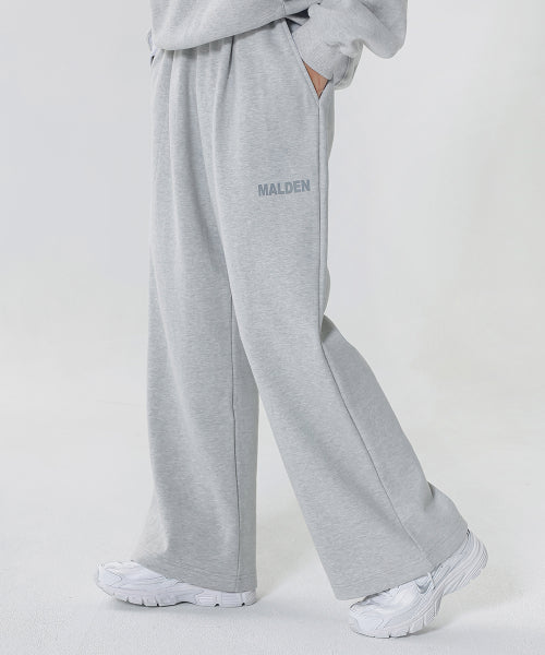 DOUBLE KNIT CRACK SWEAT PANTS GREY