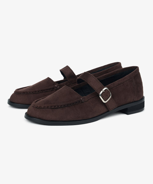 BUCKLE MARY JANE DARK BROWN