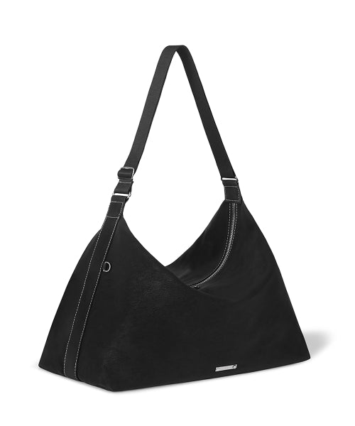 ROOMY HOBO BAG NUBUCK - 2 COLORS BLACK