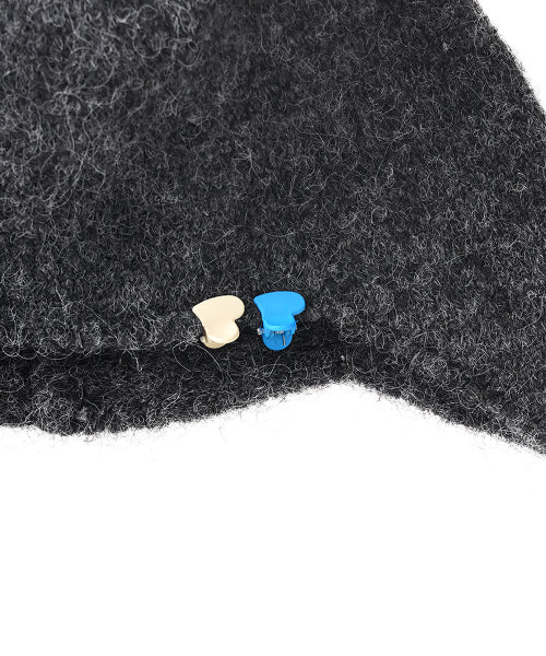 EAR FLAP HAT - 3 COLORS CHARCOAL