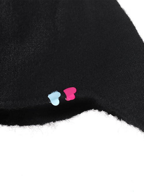 EAR FLAP HAT - 3 COLORS BLACK