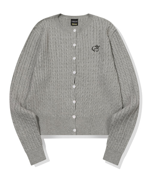 CROP KNIT CARDIGAN - 3 COLORS GREY