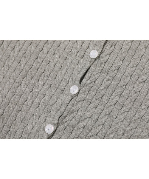 CROP KNIT CARDIGAN - 3 COLORS GREY
