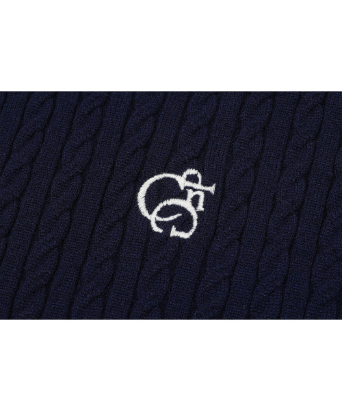 CROP KNIT CARDIGAN - 3 COLORS NAVY