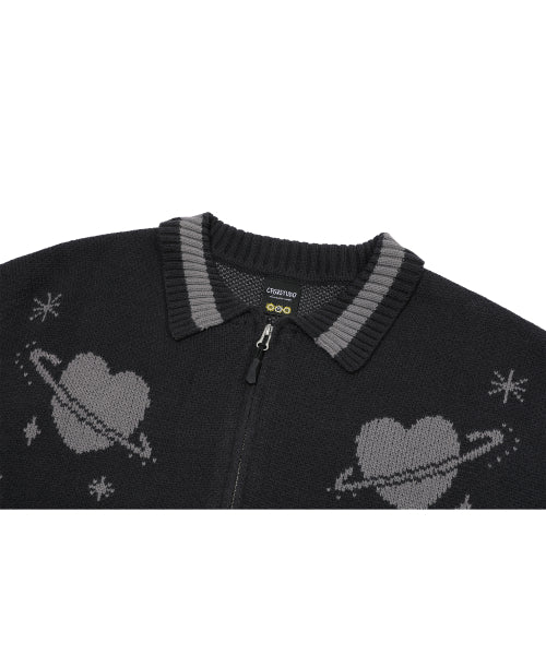 2-WAY ZIP-UP CARDIGAN - 2 COLORS CHARCOAL