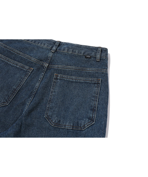 CORDUROY WIDE DENIM PANTS INDIGO