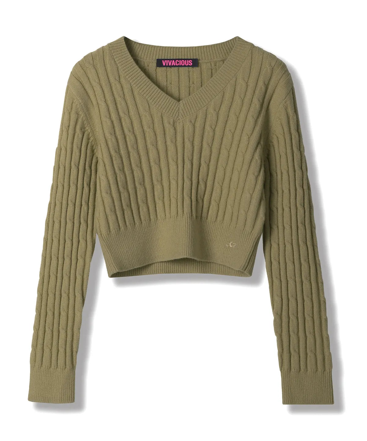 V-neck Cable Knit_7Colors
