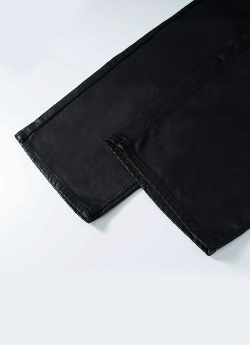 TESS LEATHER MIX CORDUROY PANTS