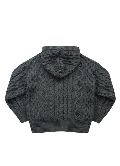 ELO TWISTED HOOD CARDIGAN - 2 COLORS