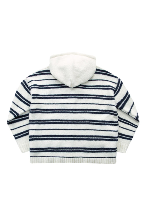 BERA STRIPE HOOD CARDIGAN - 2 COLORS