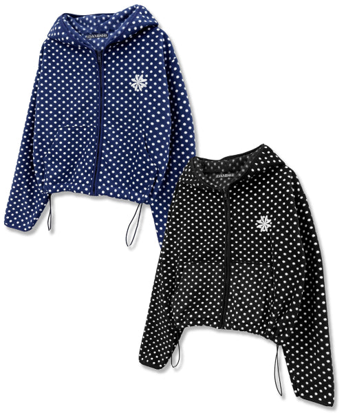DOT HOODIE - 2 COLORS BLACK