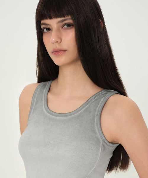 DIRTY DYED TANK TOP - 2 COLORS GREY