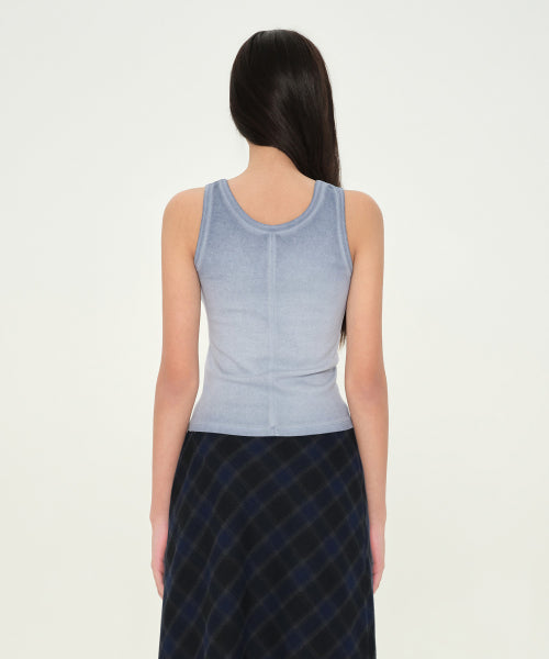 DIRTY DYED TANK TOP - 2 COLORS BLUE