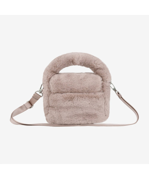 BUBBLY TOTE BAG MINI FUR GRAYISH PINK