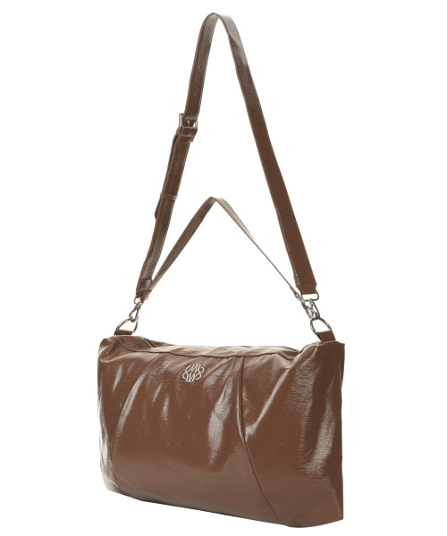 NICOLE MEGA SQUARE SHOULDER BAG #徐睿知同款! - 3 COLORS BROWN