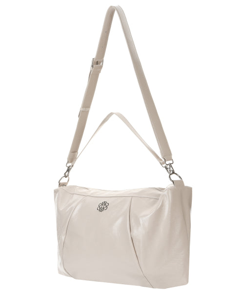 NICOLE MEGA SQUARE SHOULDER BAG #徐睿知同款! - 3 COLORS CREAM