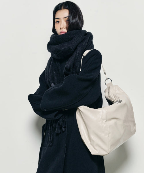 NICOLE MEGA SQUARE SHOULDER BAG #徐睿知同款! - 3 COLORS CREAM