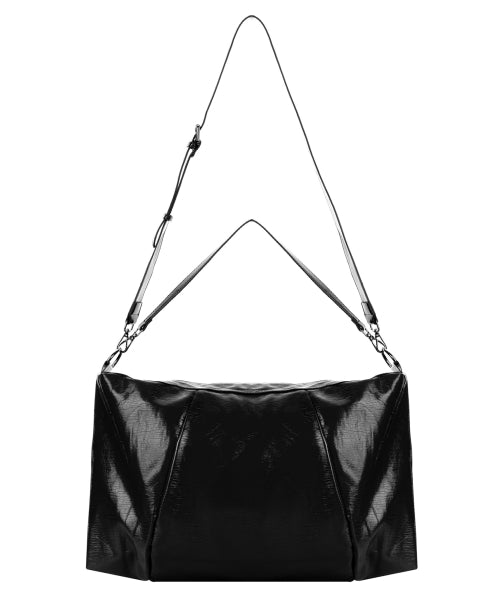 NICOLE MEGA SQUARE SHOULDER BAG #徐睿知同款! - 3 COLORS BLACK