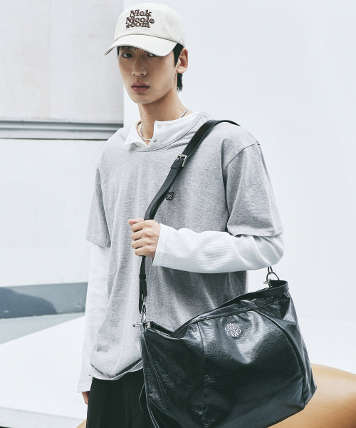 NICOLE MEGA SQUARE SHOULDER BAG #徐睿知同款! - 3 COLORS BLACK