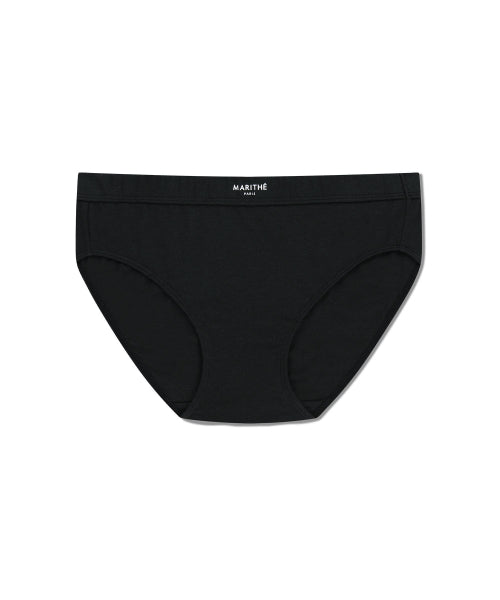 UNDERWEAR W BASIC LOGO HIPSTER - 4 COLORS BLACK